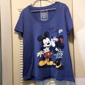 Mickey & Minnie Scoop Neck Tee XXL